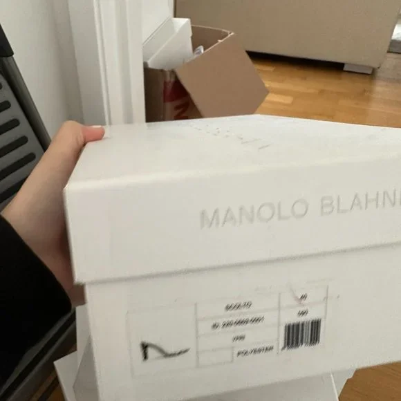 ❌SOLD❌NWT Manolo Blahnik Scolto Slip-on Mules Sz 40 Clear ECO PVC Leopard Print - Picture 4 of 12